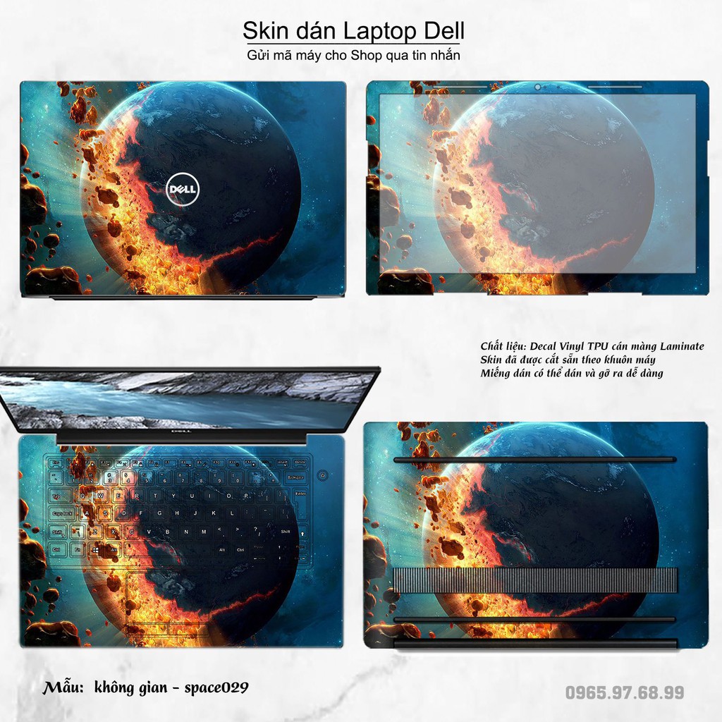 Skin dán Laptop Dell in hình không gian nhiều mẫu 5 (inbox mã máy cho Shop)