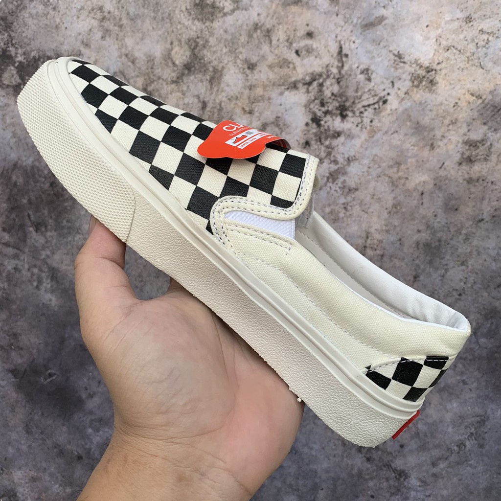 Giày thể thao sneaker VANS LƯỜI CARO đen nam nữ trắng HOT trend 2022
