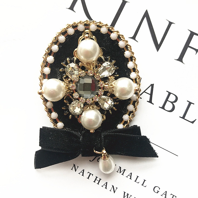 Ghim Cài Áo Hình Số 5 Đính Lông Tua Rua Phong Cách Vintage