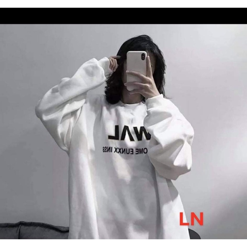 [ Mã 12FASHIONSALE1 giảm 10K đơn 50K ] Áo WAL bo gấu chất nỉ ngoại TH6 | BigBuy360 - bigbuy360.vn
