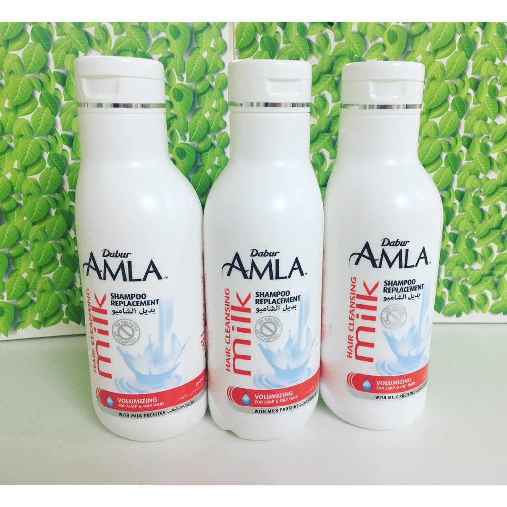 Dầu gội/ Dầu xả dạng sữa Dabur Amla cleansing milk - Dubai xả date 1/2021