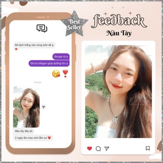 Thuốc nhuộm tóc màu nâu tây Tặng kèm bộ gang tay và oxy