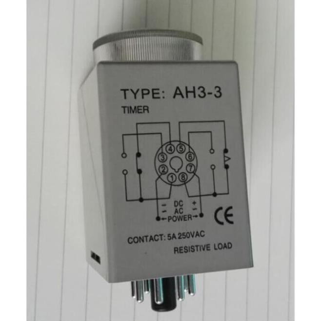 Relay timer, rơle thời gian, hẹn trễ CKC AH3-3 220V, 24V, 12V (chưa kèm đế)