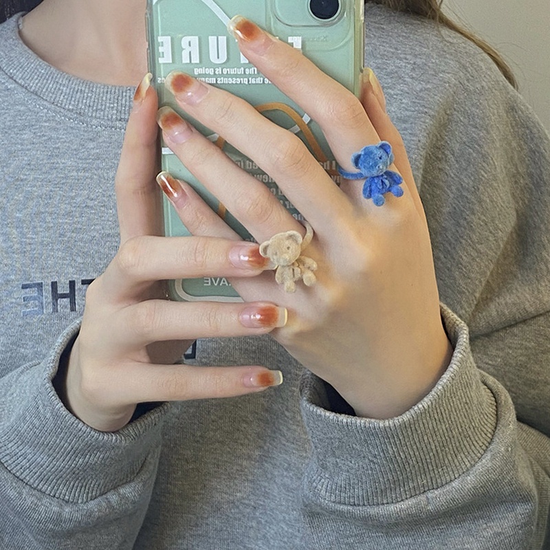 Nhẫn Hình Gấu Dễ Thương Có Thể Điều Chỉnh Kích Cỡ