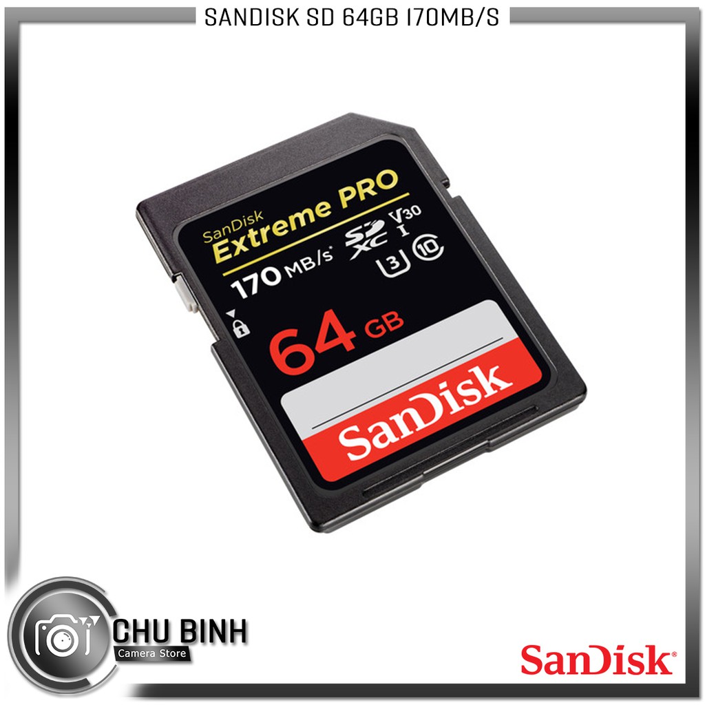 Thẻ Nhớ SanDisk 64GB 170MB/s (Extreme Pro SDXC) | Chính Hãng