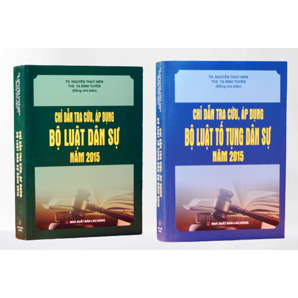 Sách - Combo Chỉ dẫn tra cứu, áp dụng bộ luật dân sự 2015 và Chỉ dẫn tra cứu, áp dụng bộ luật tố dụng dân sự năm 2015