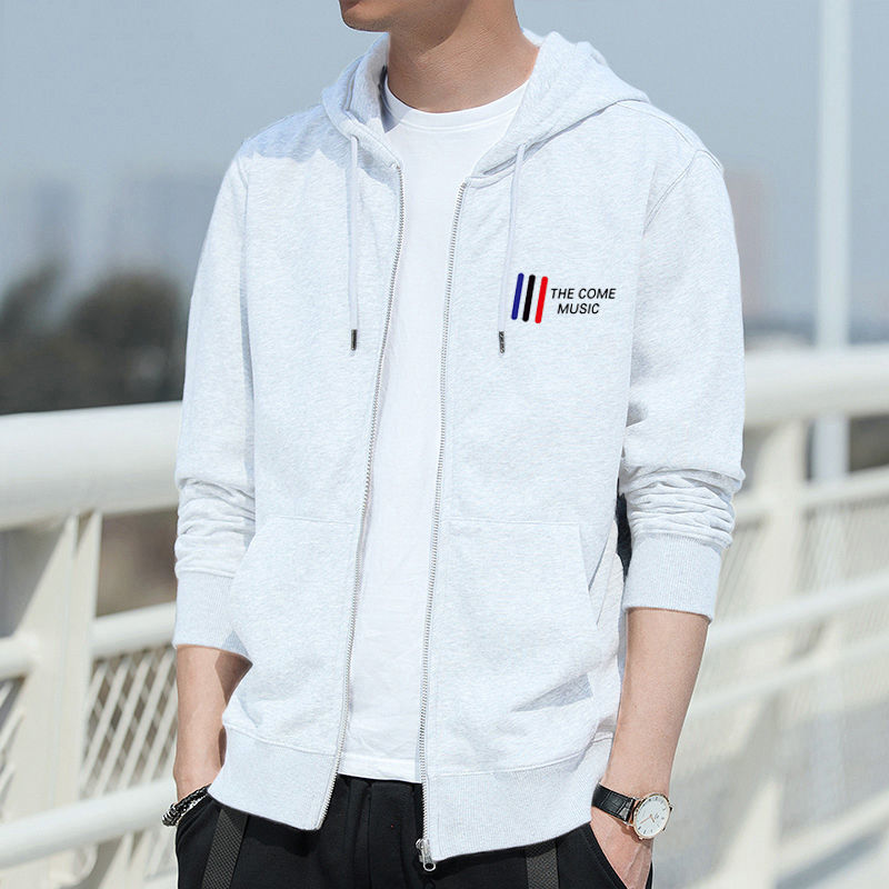 Áo Khoác Hoodie Tay Dài Dáng Rộng Có Khóa Kéo Thời Trang Mùa Thu Cho Nam