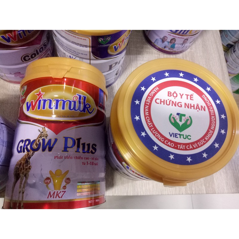 Sữa tăng trưởng chiều cao Winmilk Grow Plus Hộp 900g dành cho trẻ 1-18 tuổi