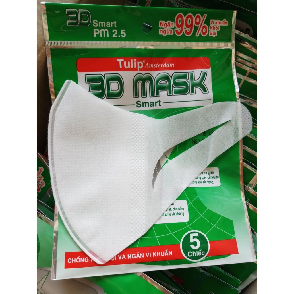 (Combo 10 gói) 50 Chiếc Khẩu trang 3D Mask Công Nghệ Nhật Bản