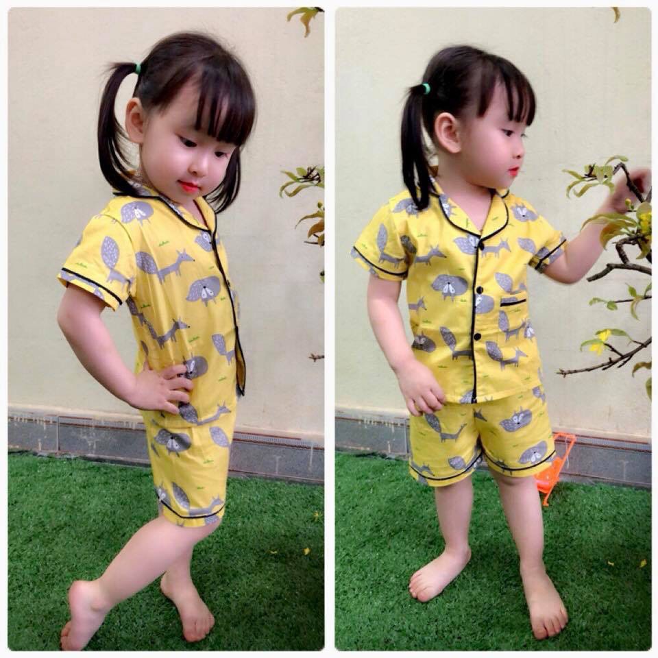 COMBO 2 BỘ PIJAMA BÉ TRAI/GÁI SIZE 10-22KG (MÀU NGẪU NHIÊN)