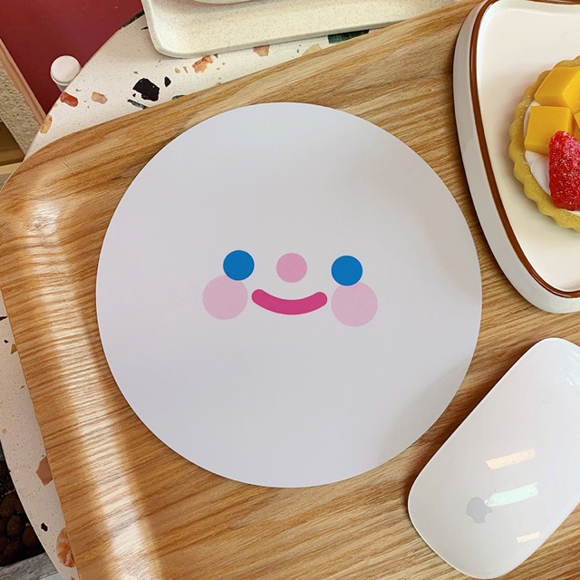 Miếng lót chuột máy tính, bàn di chuột dễ thương, pad chuột cute kích thước 17cm hình thỏ, bơ xanh, mặt cười...