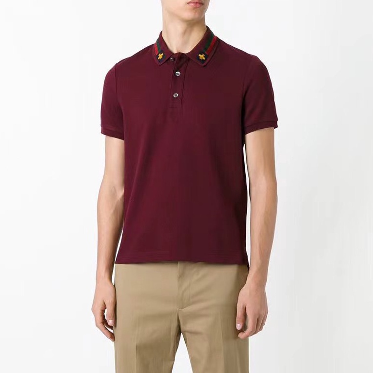 Áo polo Gucci Original thêu ong check cổ LA 2022 on web