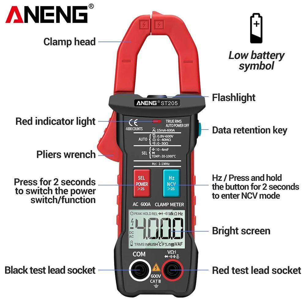 Kẹp Kiểm Tra Dòng Điện DC / AC Kỹ Thuật Số Độ Chính Xác Cao