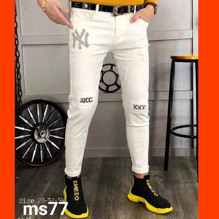 Quần Jean Nam Cao Cấp Rách Gối Kiểu Cách Vải Xịn 0609 .
