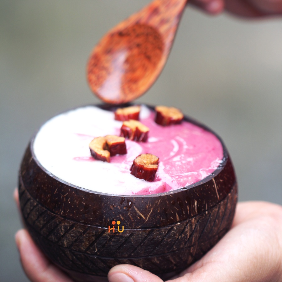 Tô/Bát gáo dừa khắc hoa văn - Hàng loại 1 Bến Tre