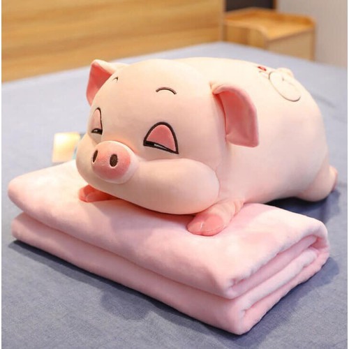 [Freeship 99k] Chăn gối 2in1 hình heo