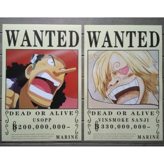 Combo 8 tấm poster Wanted One Piece