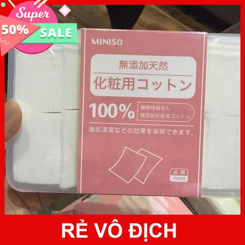 [Hot]-1000 MIẾNG BÔNG TẨY TRANG MINISO (HÀNG CHUẨN