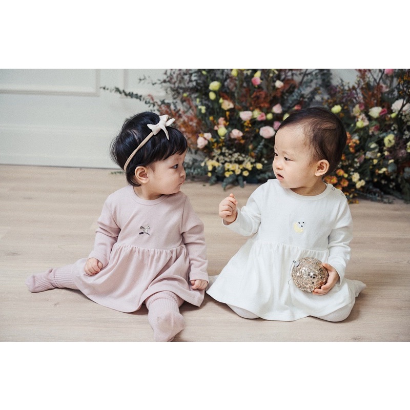 Baby Bodysuit Dress (Body Váy Vải Cotton Cao Cấp)