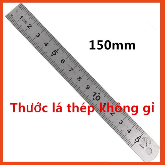 Thước lá thép không gỉ 150mm