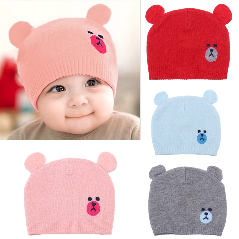 Nón len giữ ấm thiết kế dễ thương cho bé sơ sinh