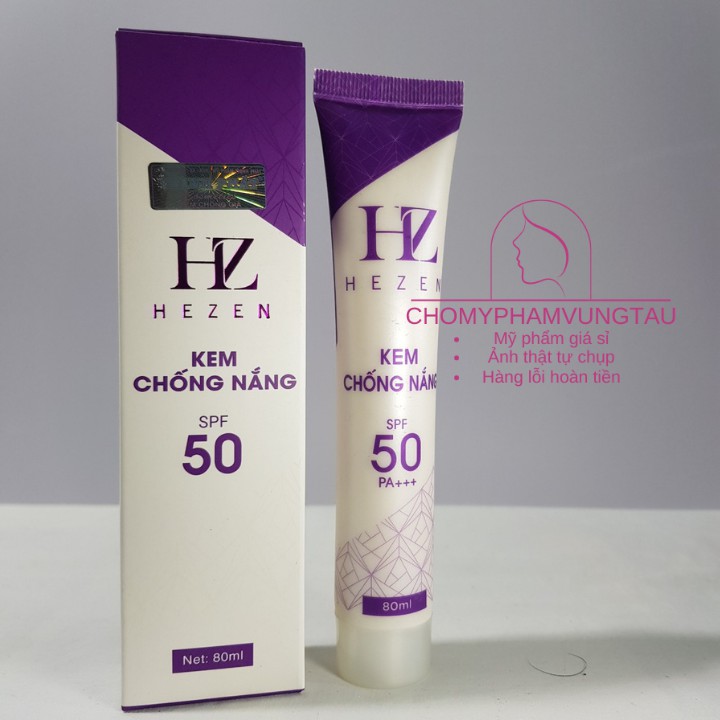Kem chống  nắng  trắng da, che khuyết điểm, ngăn ngừa mụn  HEZEN .50SPF.80ml