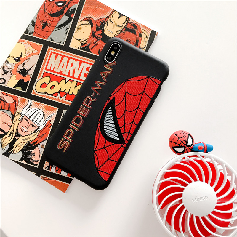 Ốp điện thoại họa tiết Spider-Man Iron Man dành cho iPhone 6 6sPlus 7 8 Plus X XS Max 11 Pro Max