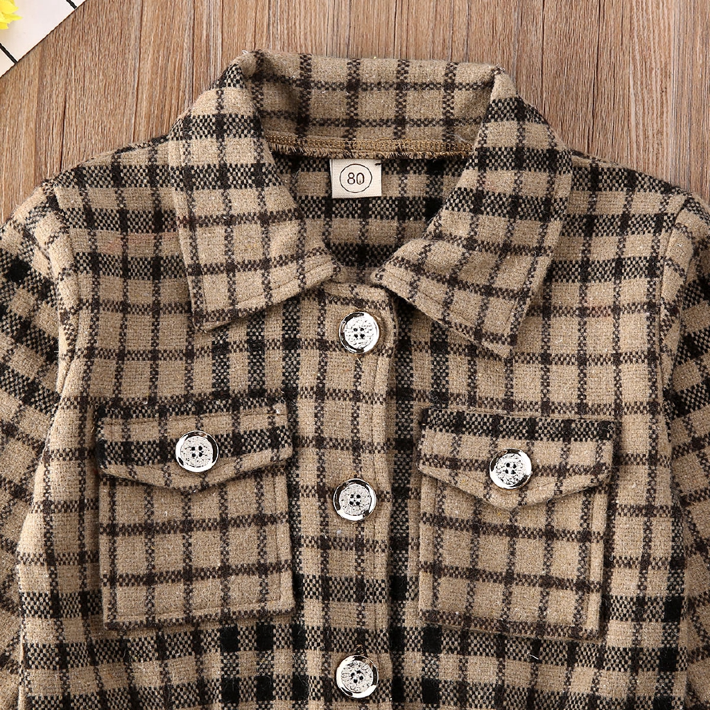 Set áo khoác và chân váy xòe dễ thương cho bé gái