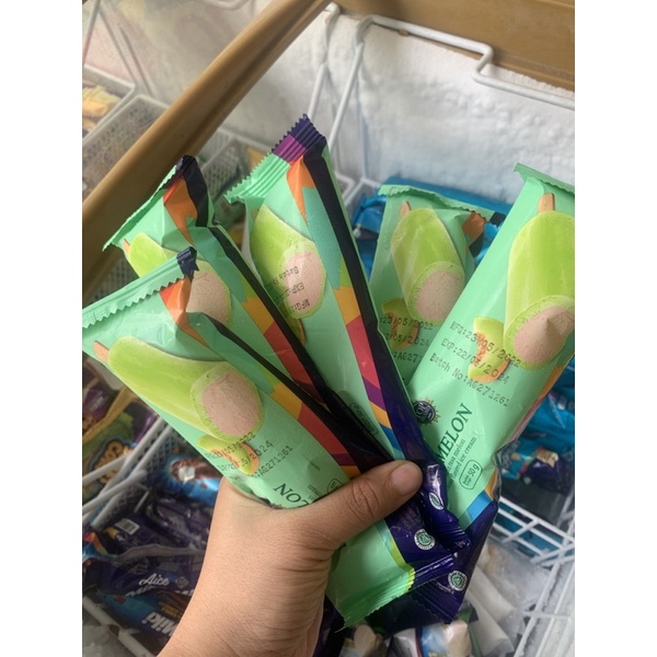 Kem Aice - Dưa lưới - nhập khẩu trực tiếp từ Indonesia - Thương hiệu kem nổi tiếng ngon giá rẻ - kem Haidilao
