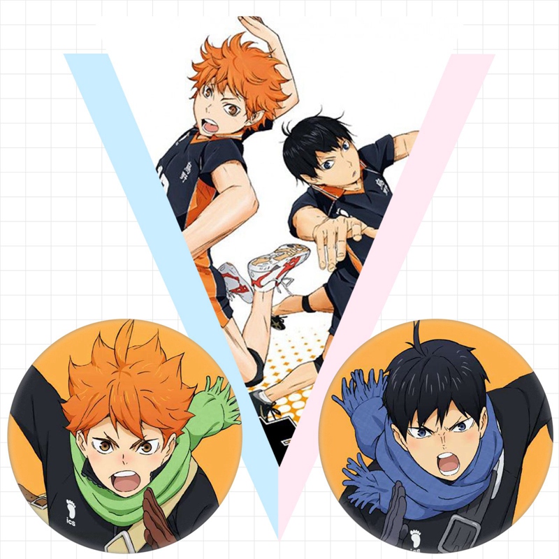 Huy hiệu cài áo in hình nhân vật Haikyuu!! Shoyo Hinata Brh5871 độc đáo