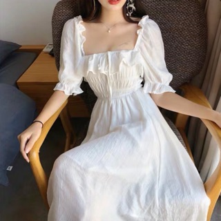 Váy trắng phong cách hàn order taobao