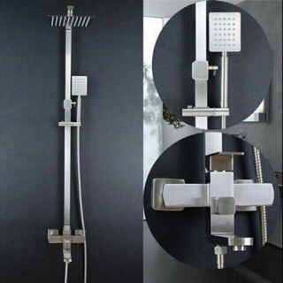 Bộ sen cây tắm nóng lạnh Inox SUS 304 bát vuông 3001 bảo hành 5 năm