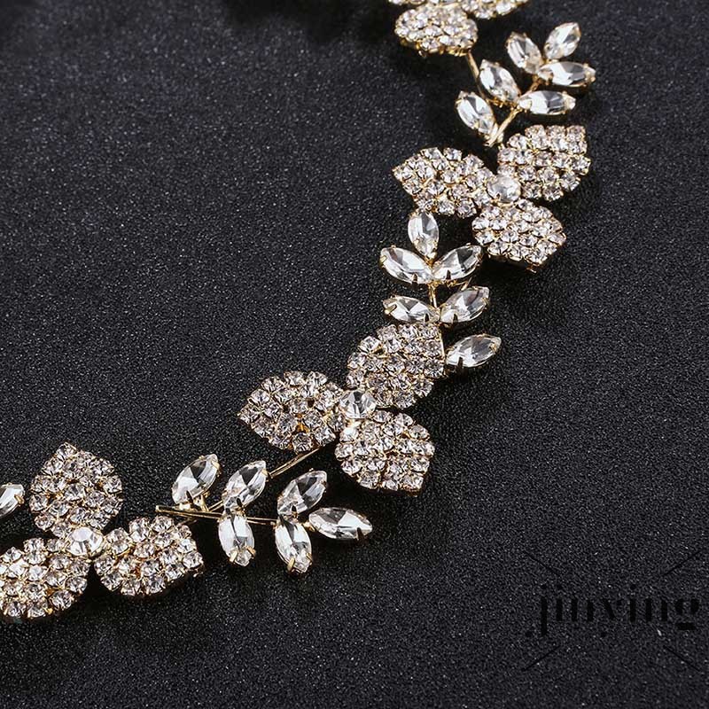 GETNOIVAS ❤S Wind New The Europe and The United States Beam Bridal Wedding Hair Accessories Shiny Clover Rhine