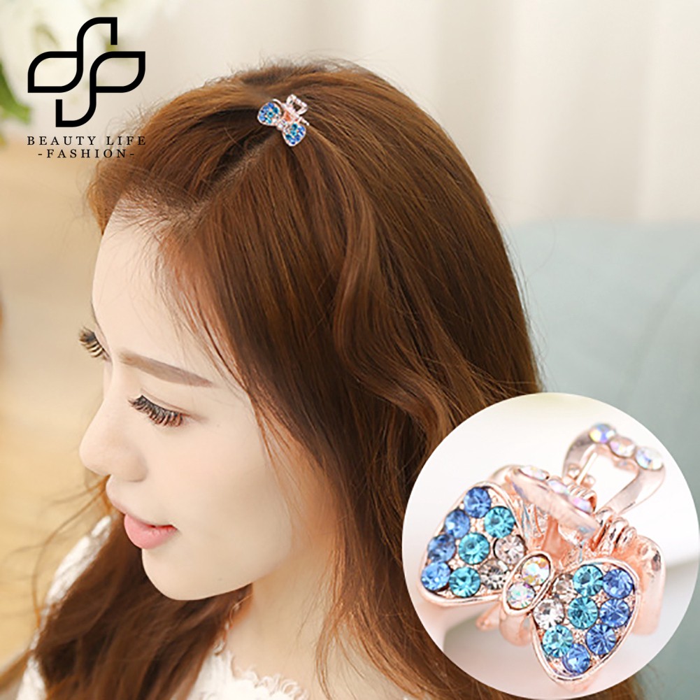 Kẹp tóc đính nơ màu gradient