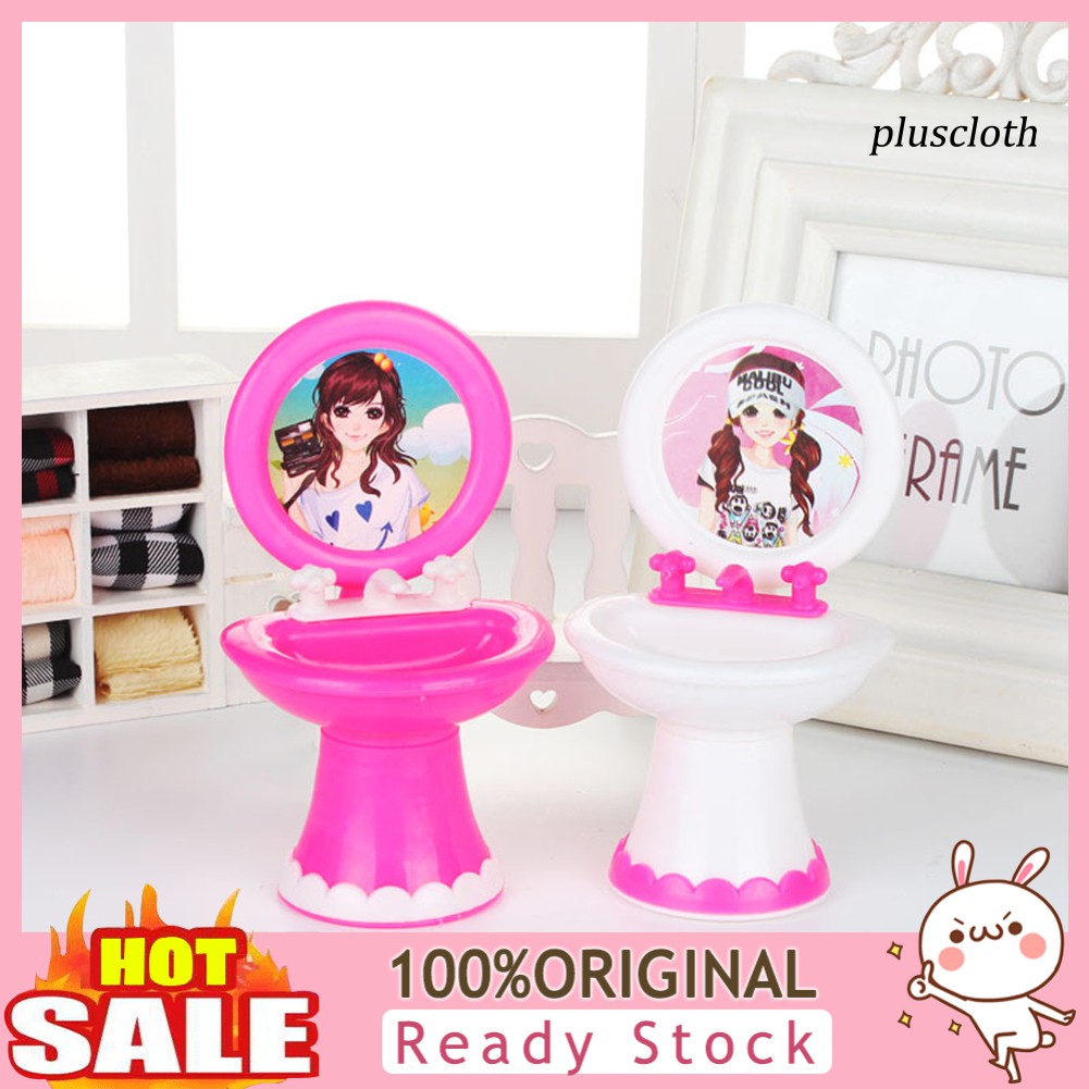 Mô hình bồn rửa mặt mini bằng nhựa trang trí nhà búp bê
