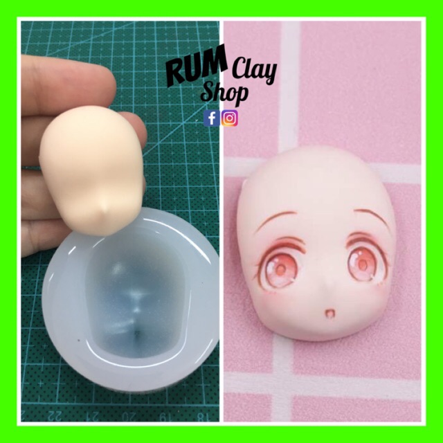 [R89] Khuôn Silicone Mặt Chibi