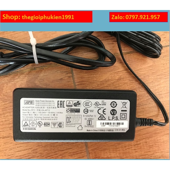 Nguồn sạc 12v 4a, 5a, 5,5a hàng chất lượng chính hãng CWT, Linksys, APD BH 3 tháng
