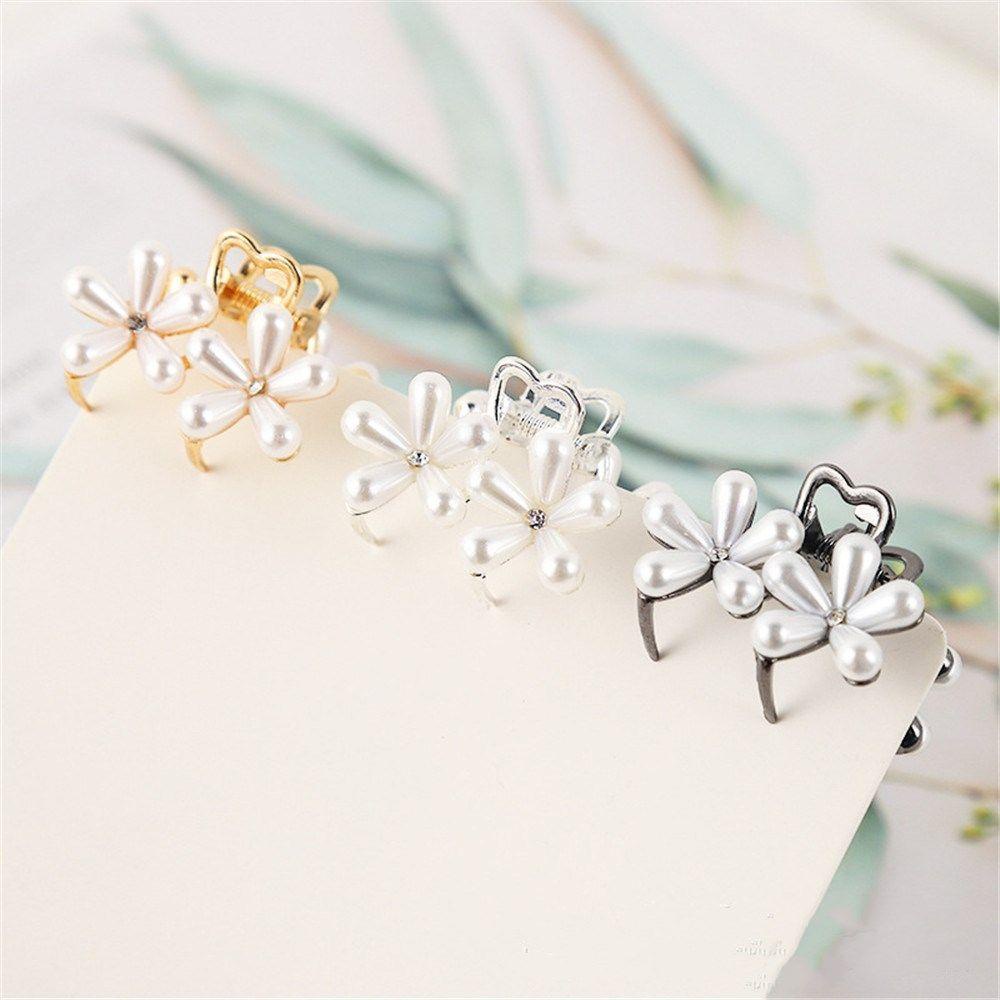 JONYE Kẹp Tóc Nhỏ Đính Ngọc Trai Chất Liệu Hợp Kim