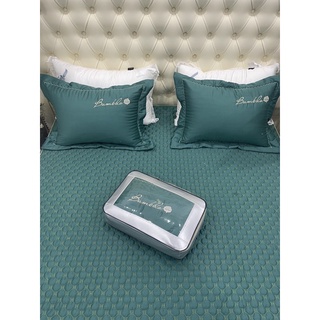 Bộ ga gối cotton lụa Bambilo 60s trần chun