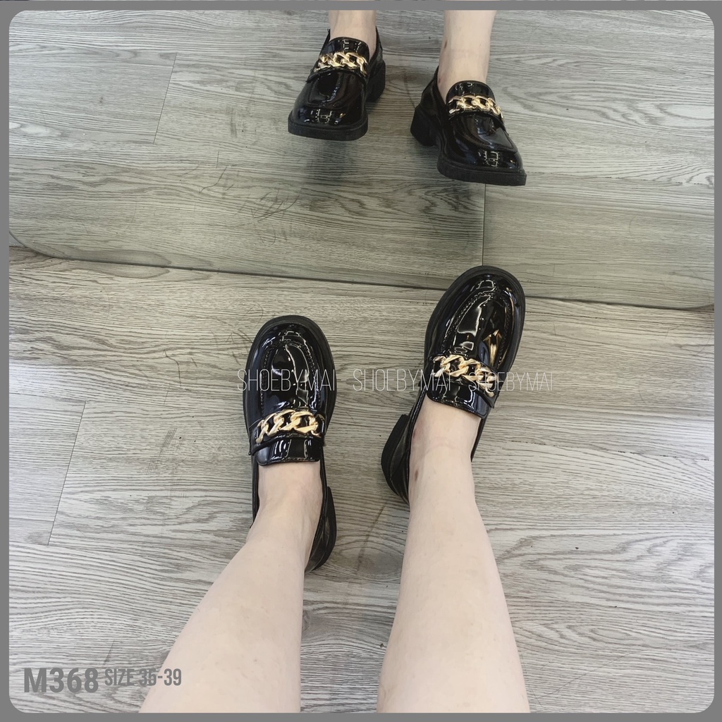 Giày lười phối họa tiết xinh M368 SHOEBYMAI