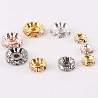 Charm chặn hạt bánh xe(10v) đá pha lê chặn hạt nhiều size