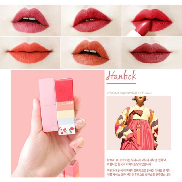 🍓 Son Môi Lì G'ani Seoul H Lipstick Hàn Quốc 🍓  🍓