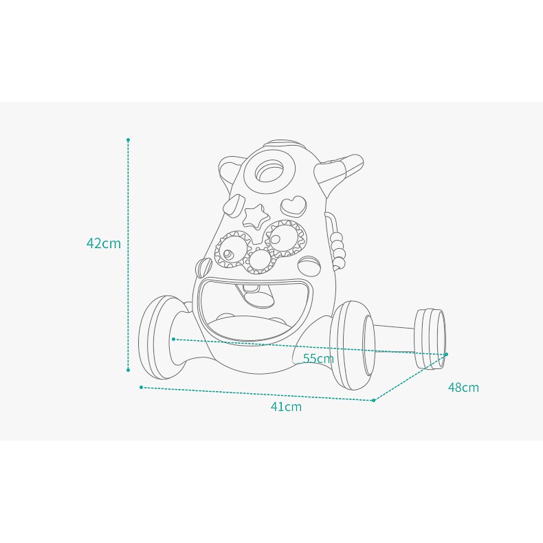 Xe Tập Đi Phát Nhạc Kèm Đồ Chơi Tương Tác - KUB