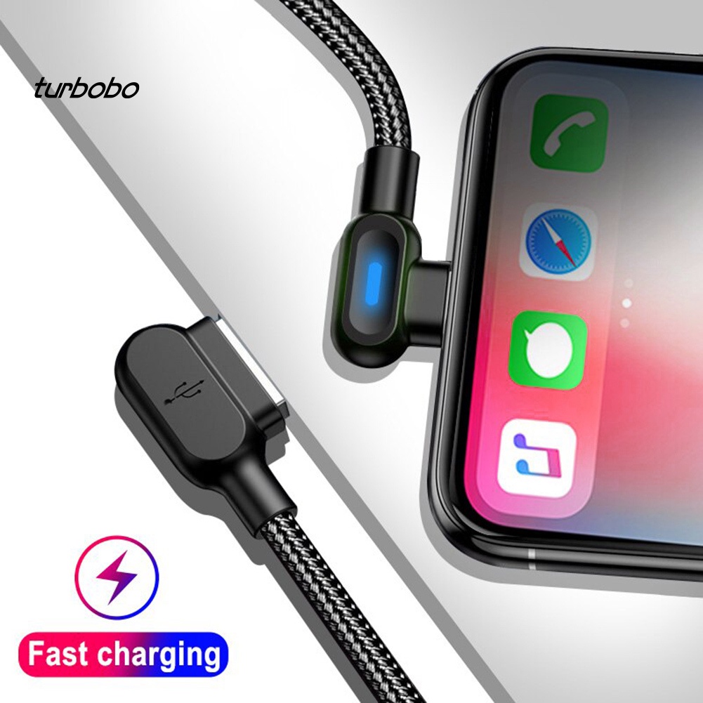 Dây Cáp Sạc Nhanh 1m 90 Độ Đầu Micro Usb Type C Cho Iphone Android