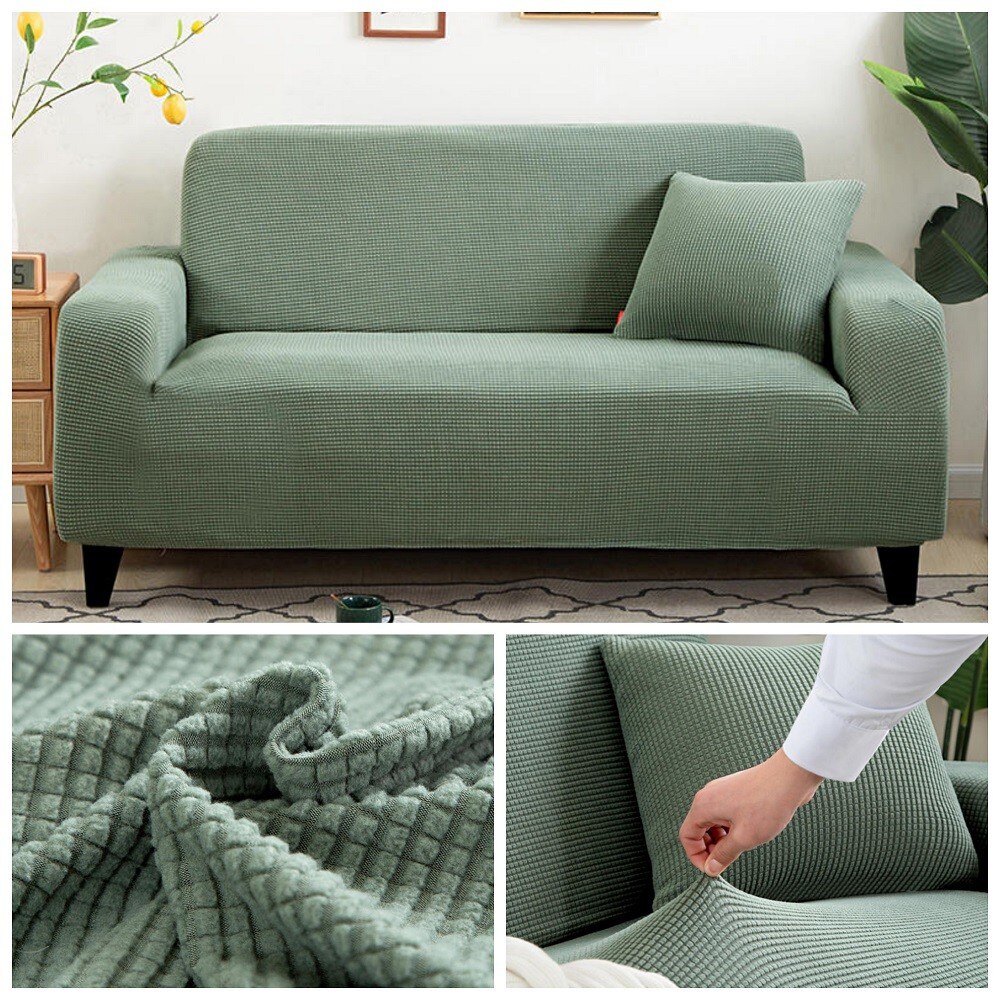 Bọc sofa ghế đơn và chữ L vỏ bọc đệm ghế sofa 1 / 2 / 3 / 4 chỗ vải bọc sofa chỗ có tay vịn