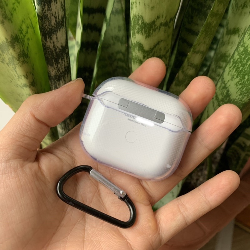 Ốp Silicon Hộp Sạc AP 3 trong suốt, mềm dẻo, ốp chống sốc, tặng kèm móc khoá