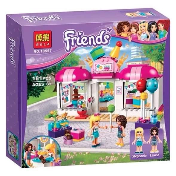 LẮP RÁP XẾP HÌNH LEGO FRIENDS BELA 10557 : TIỆM BÁNH NGỌT BÁN ĐỒ TIỆC TÙNG PARTY 181 MẢNH
