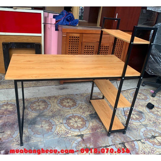 Bàn Liền Kệ Mặt Gỗ Chân Sắt Cũ – Mã 651