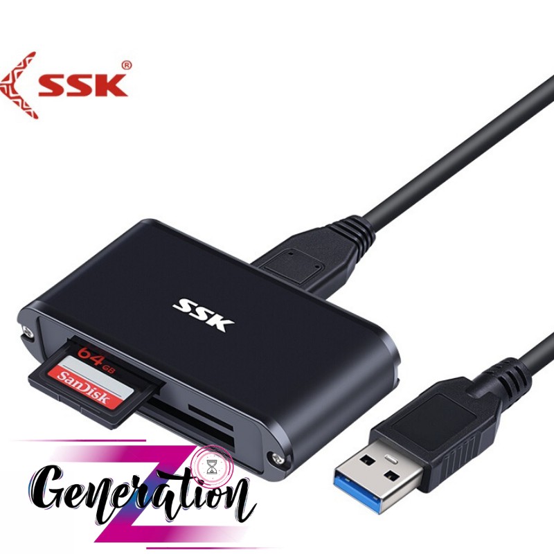 Đầu đọc thẻ nhớ SSK SCRM630 USB 3.0 - Đầu đọc thẻ nhớ SCRM- CARD READER SCRM SCRM630