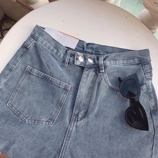 Baggy Jeans 2 Nút Túi Trước